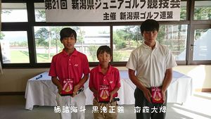 ■ 第21回新潟県ジュニアゴルフ競技会 結果 ■ 第21回新潟県ジュニアゴルフ競技会 結果